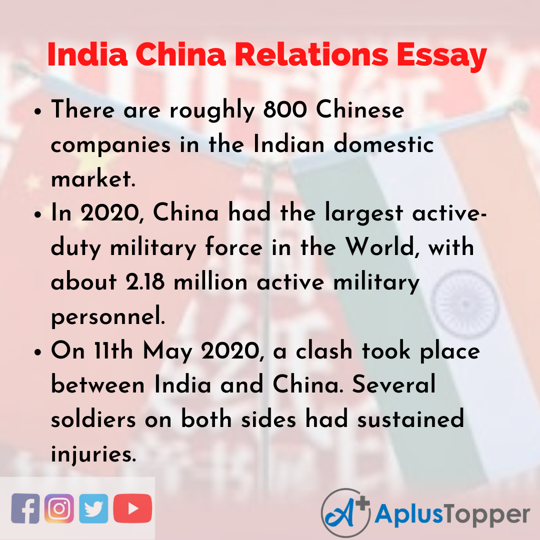 essay on india and china relations