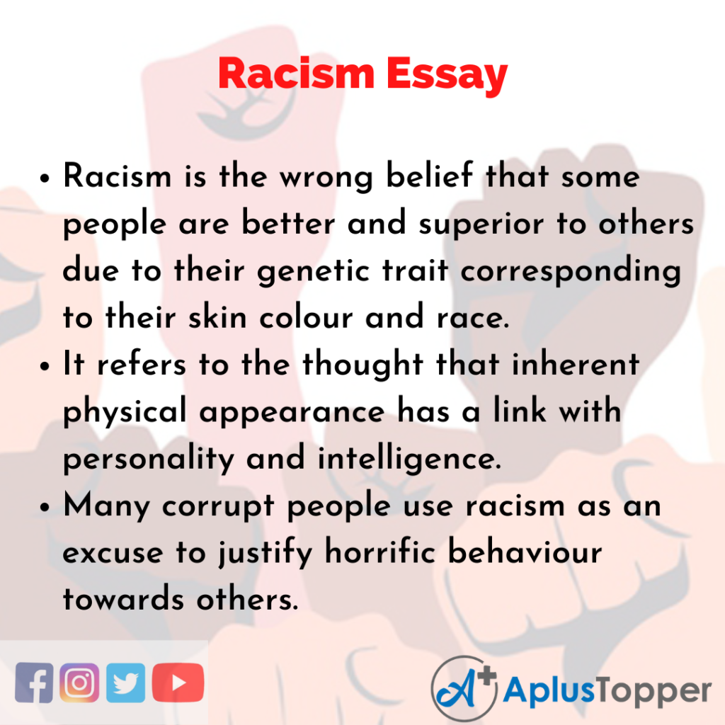 descriptive essay on racism