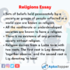 informative essay about religion