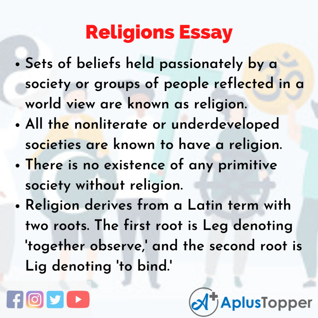religion essay brainly