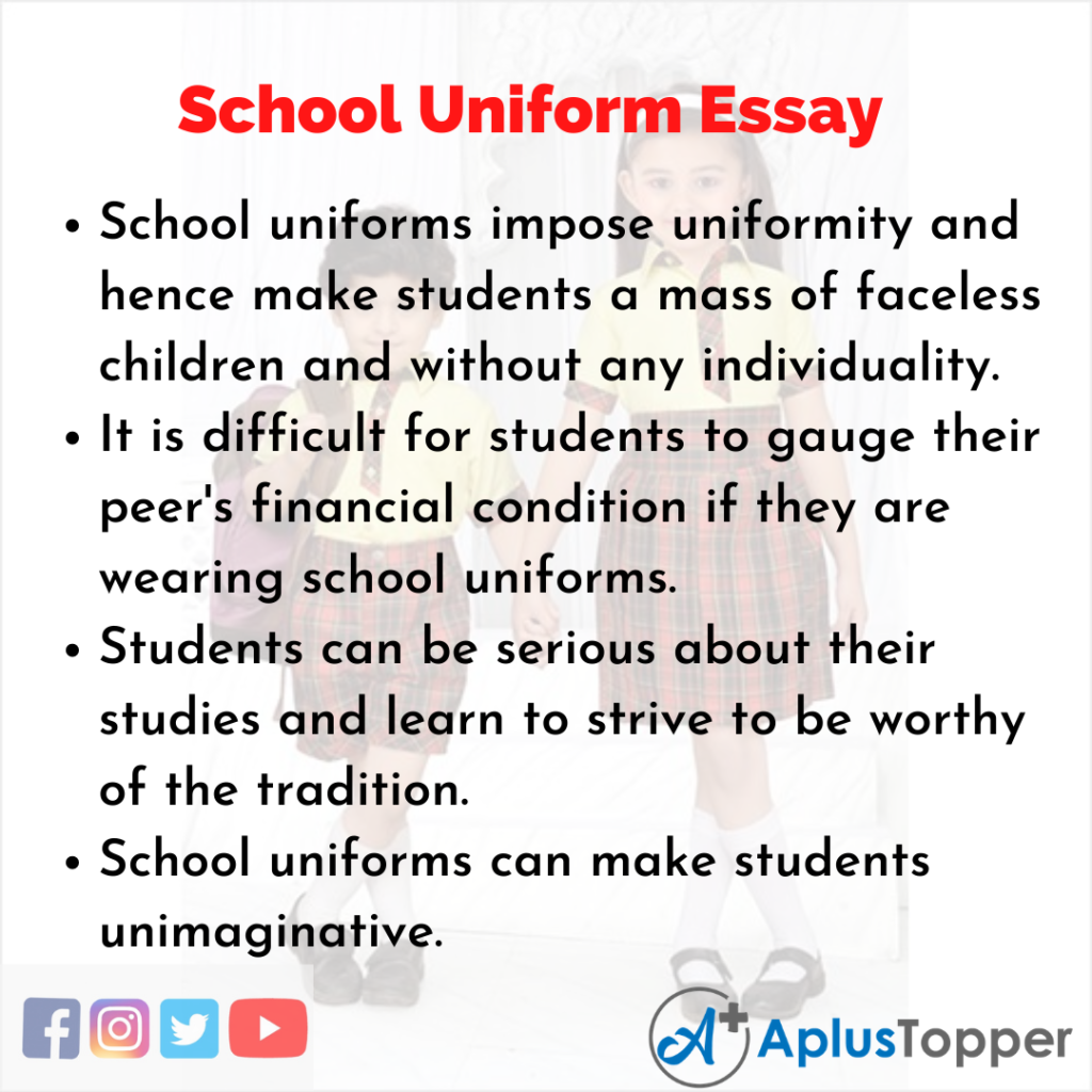 should schools require students to wear uniforms essay