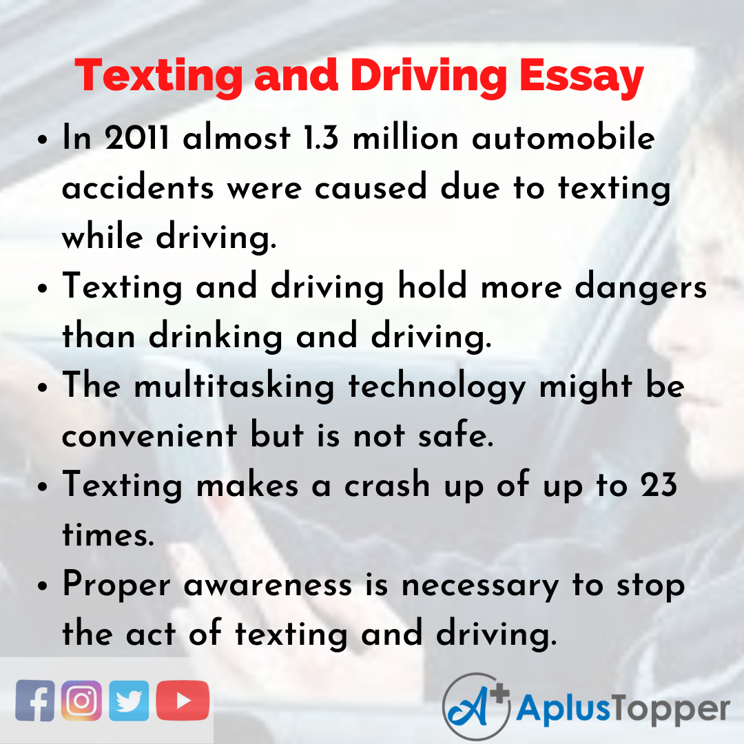 thesis statement on texting while driving