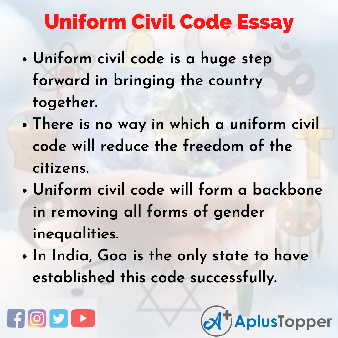 write essay on uniform civil code