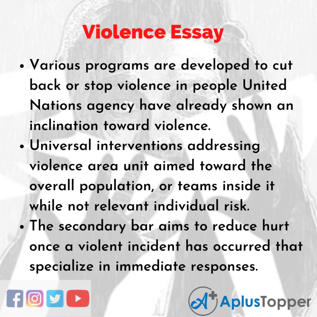 essay about violence