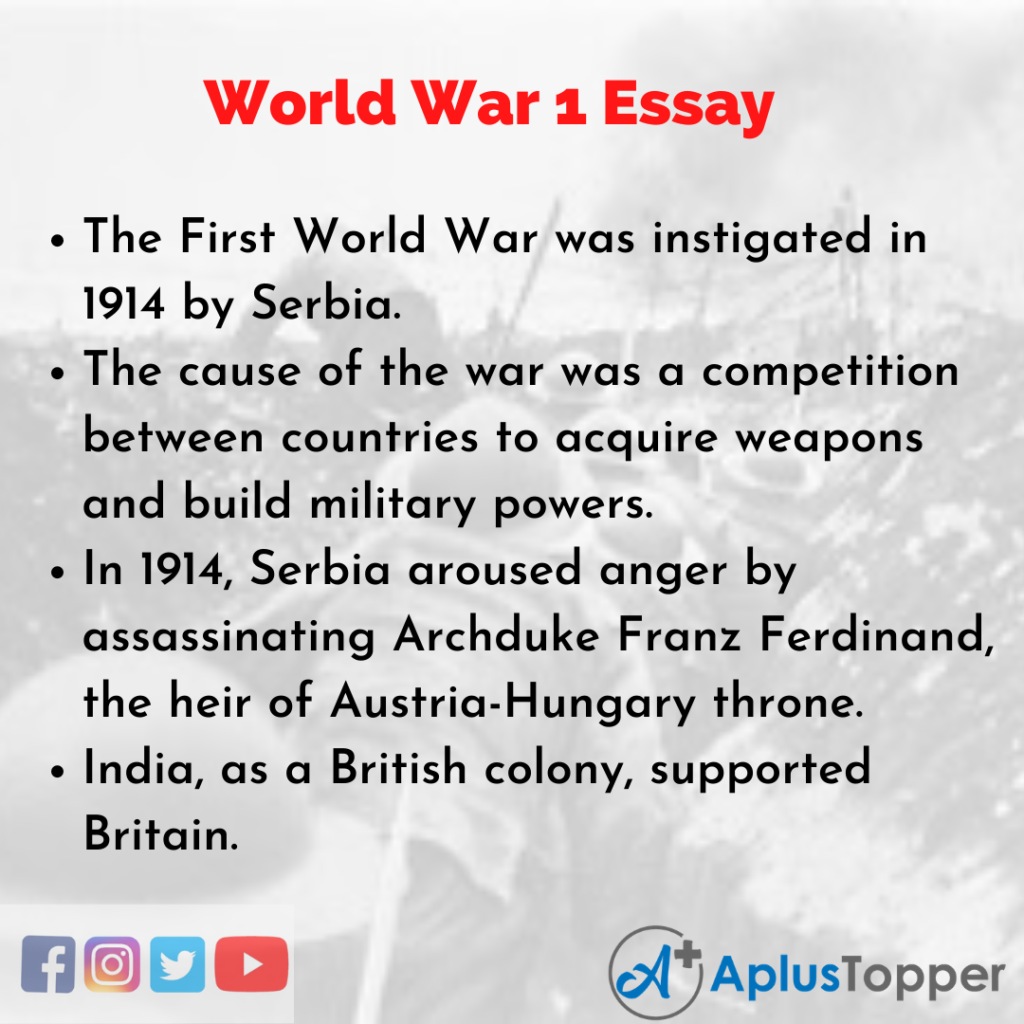 world war i essay topics
