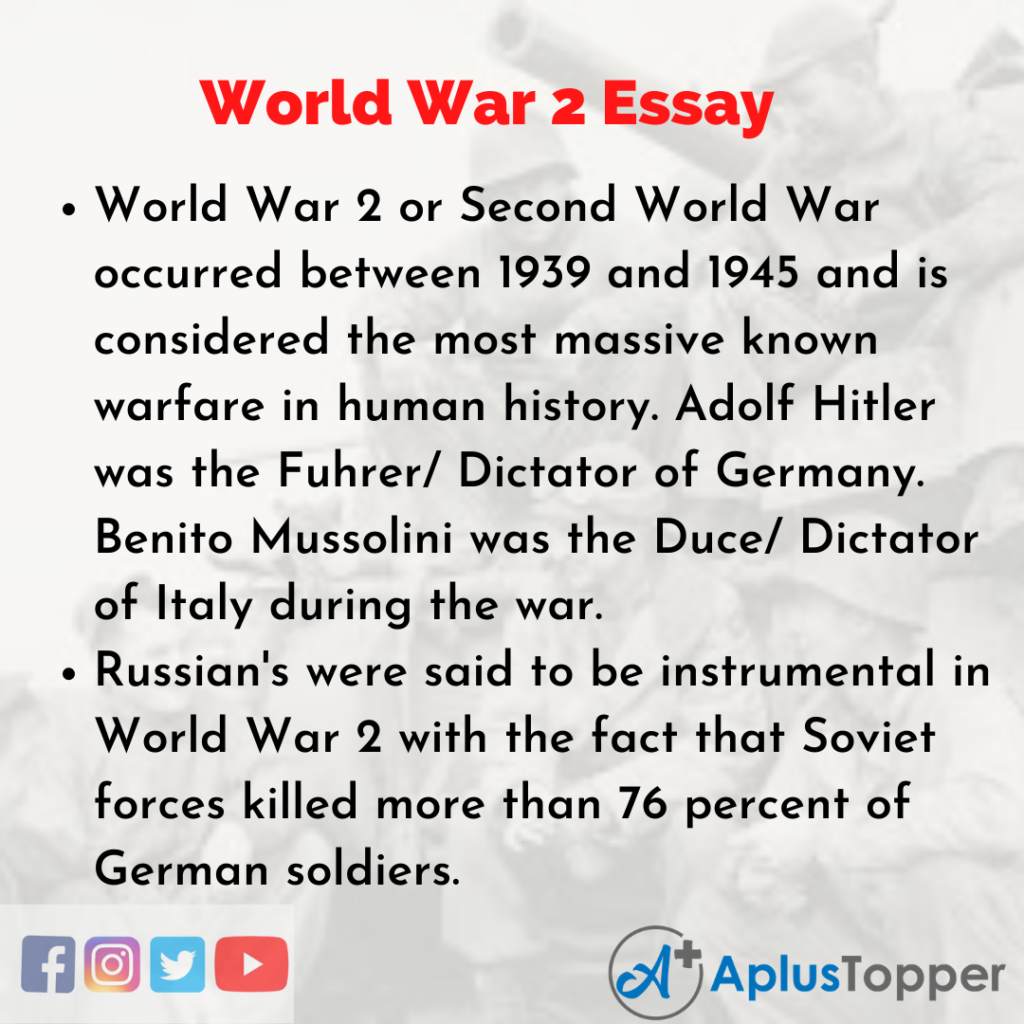 rough draft essay of world war 2