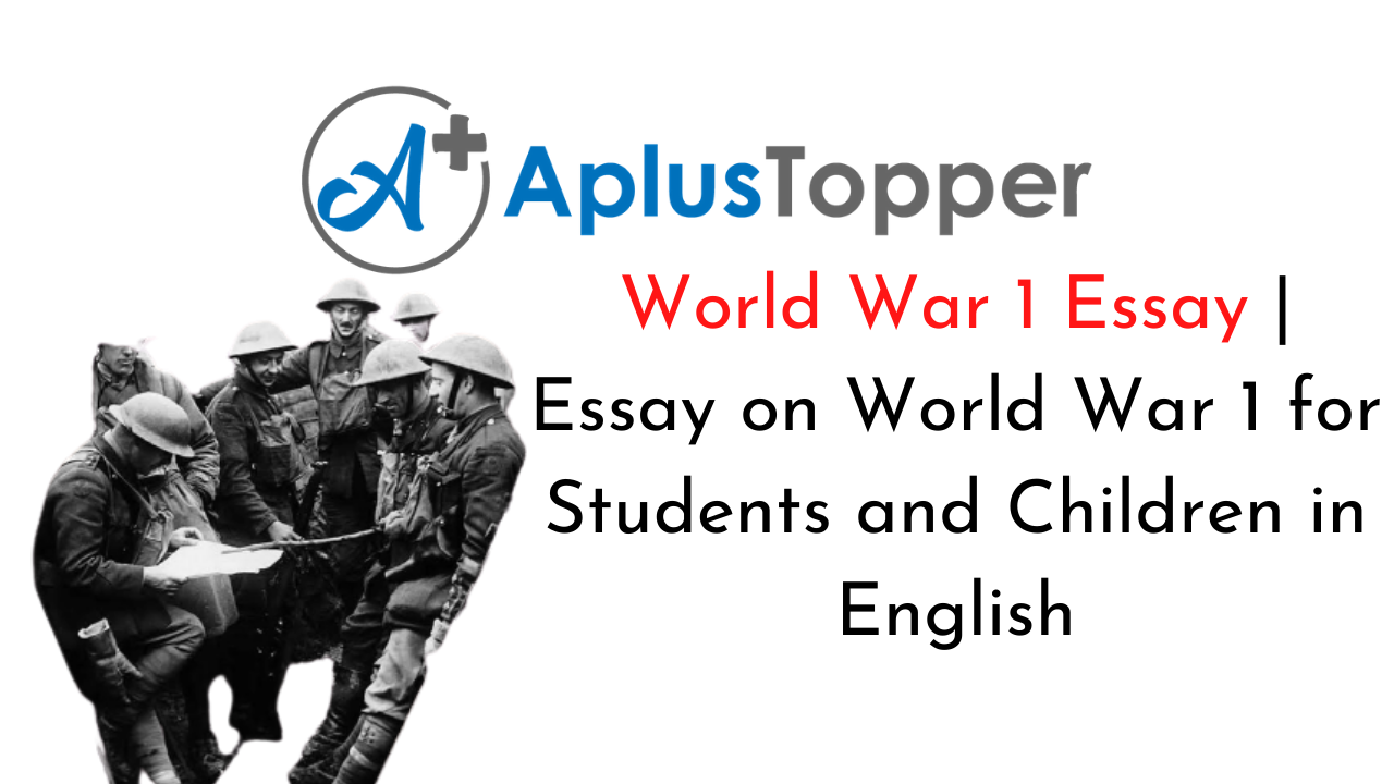 first world war essay in english