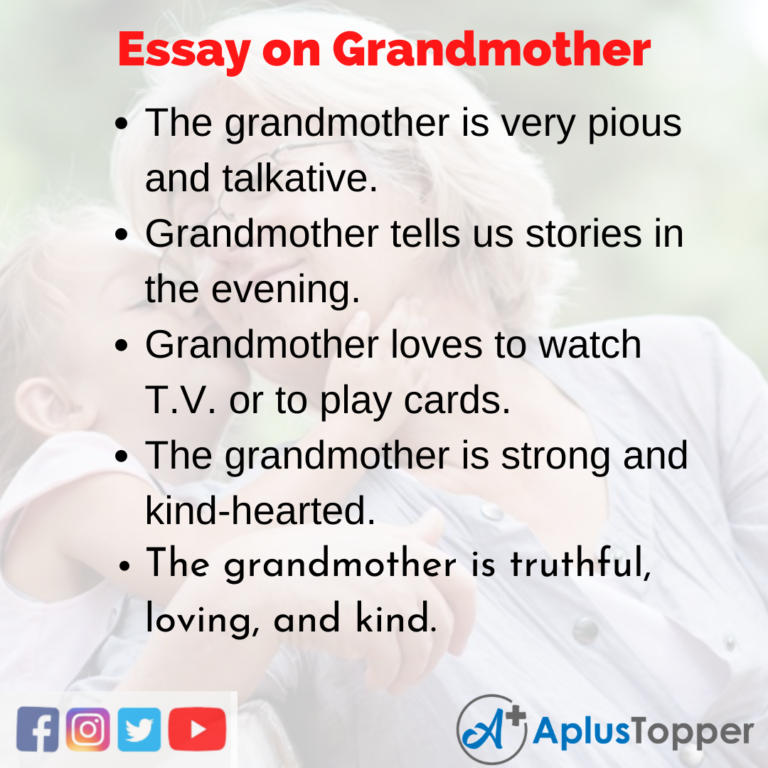 grandmother essay for class 5