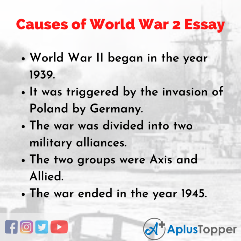 causes of world war 2 essay conclusion