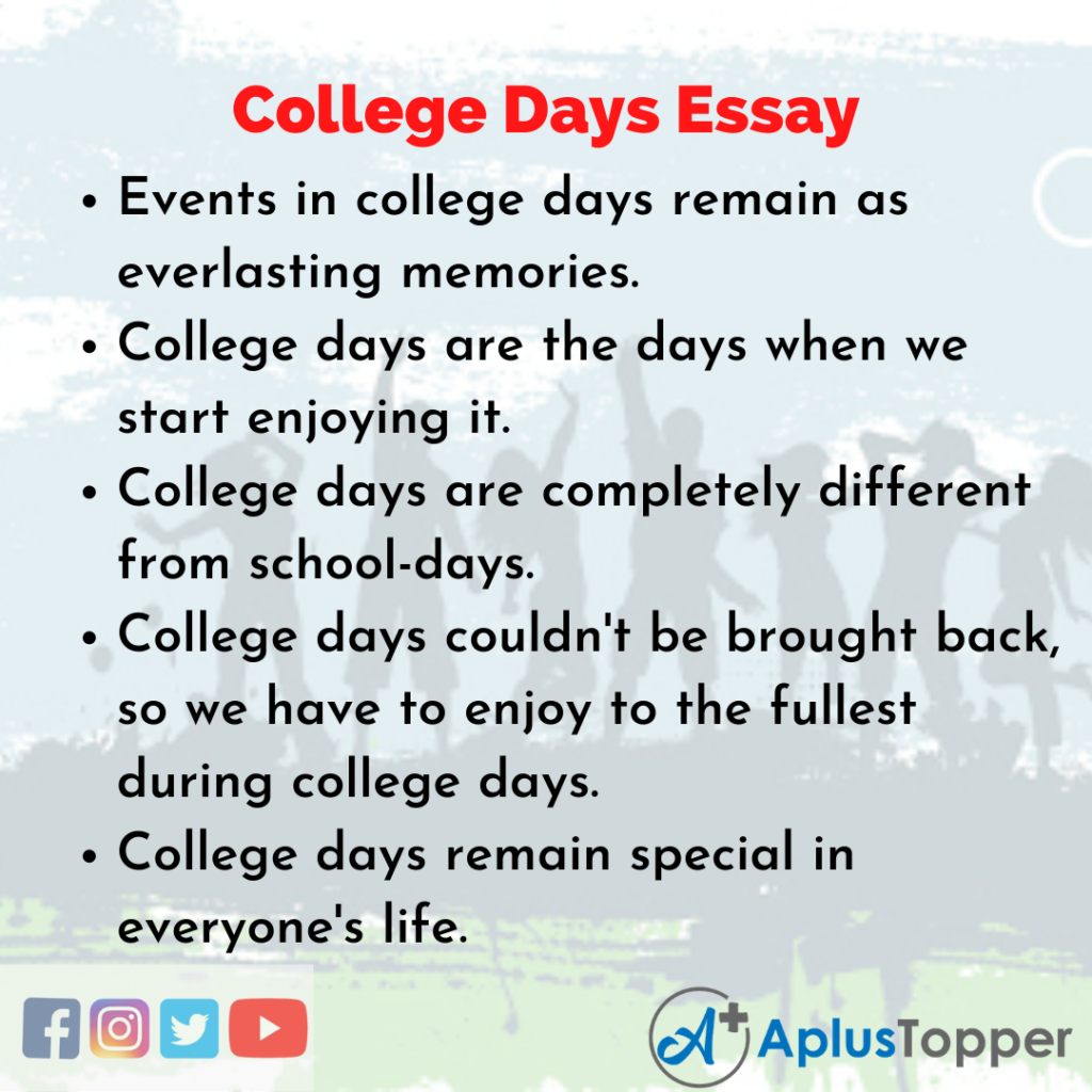 essay on college life in easy language