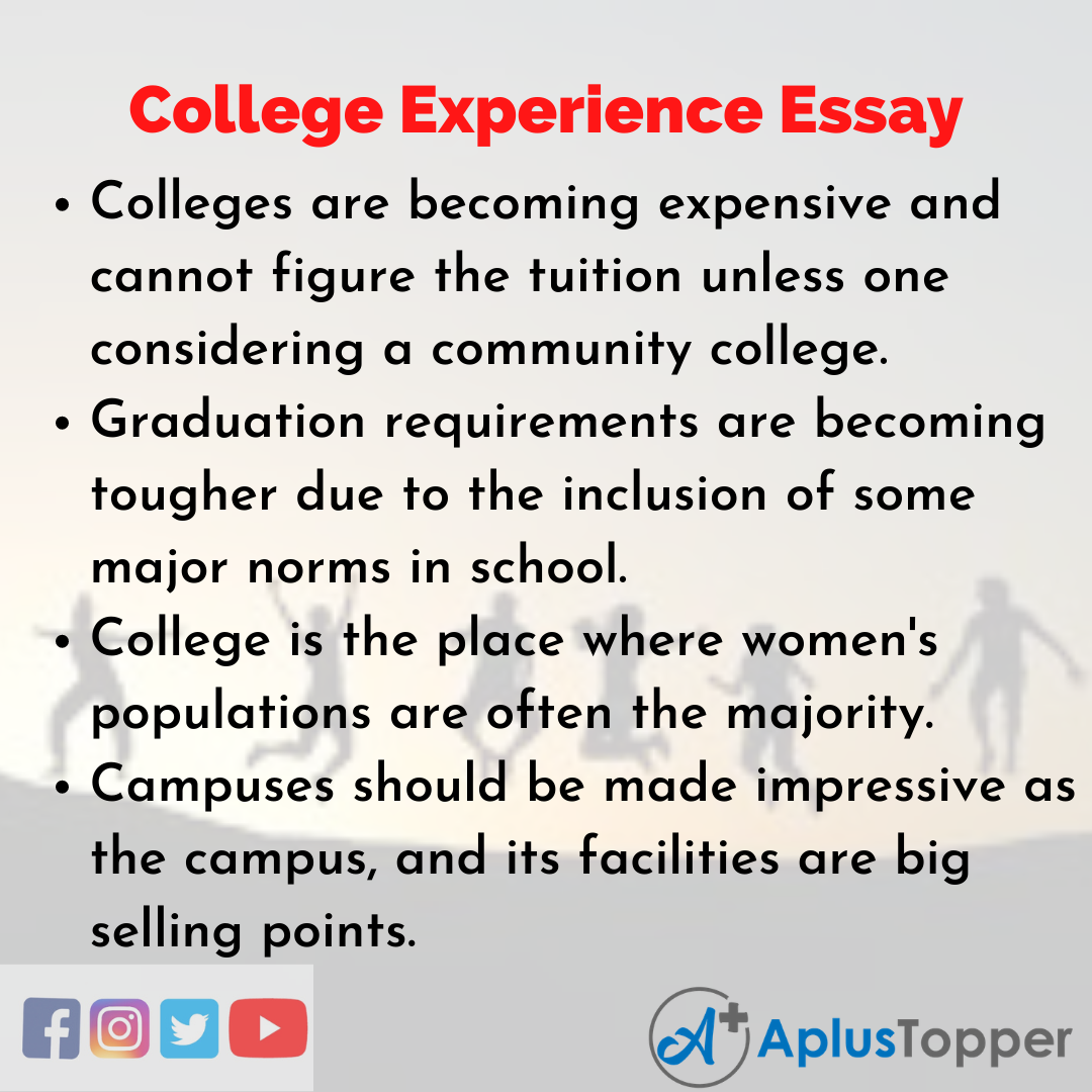learning experience in college essay