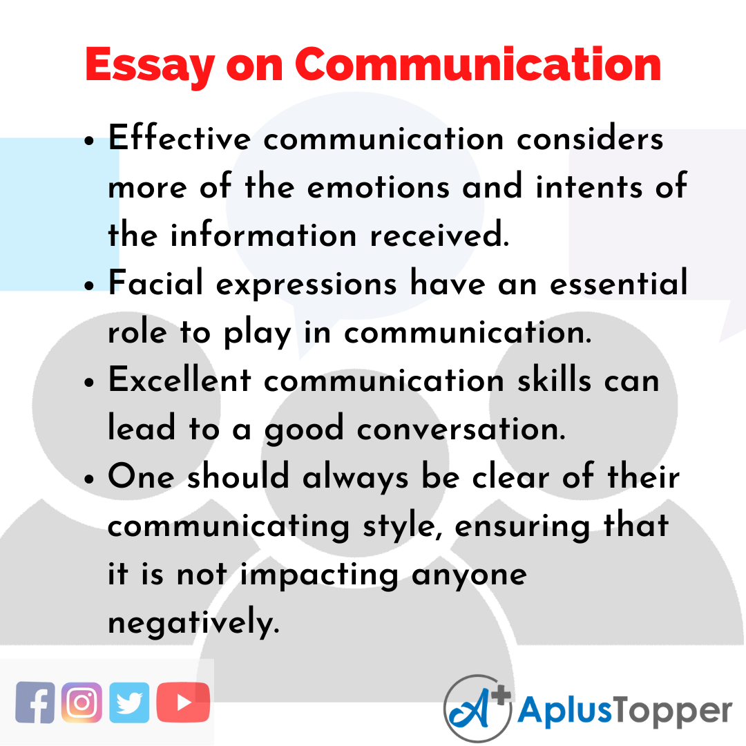 characteristics of a good communication essay