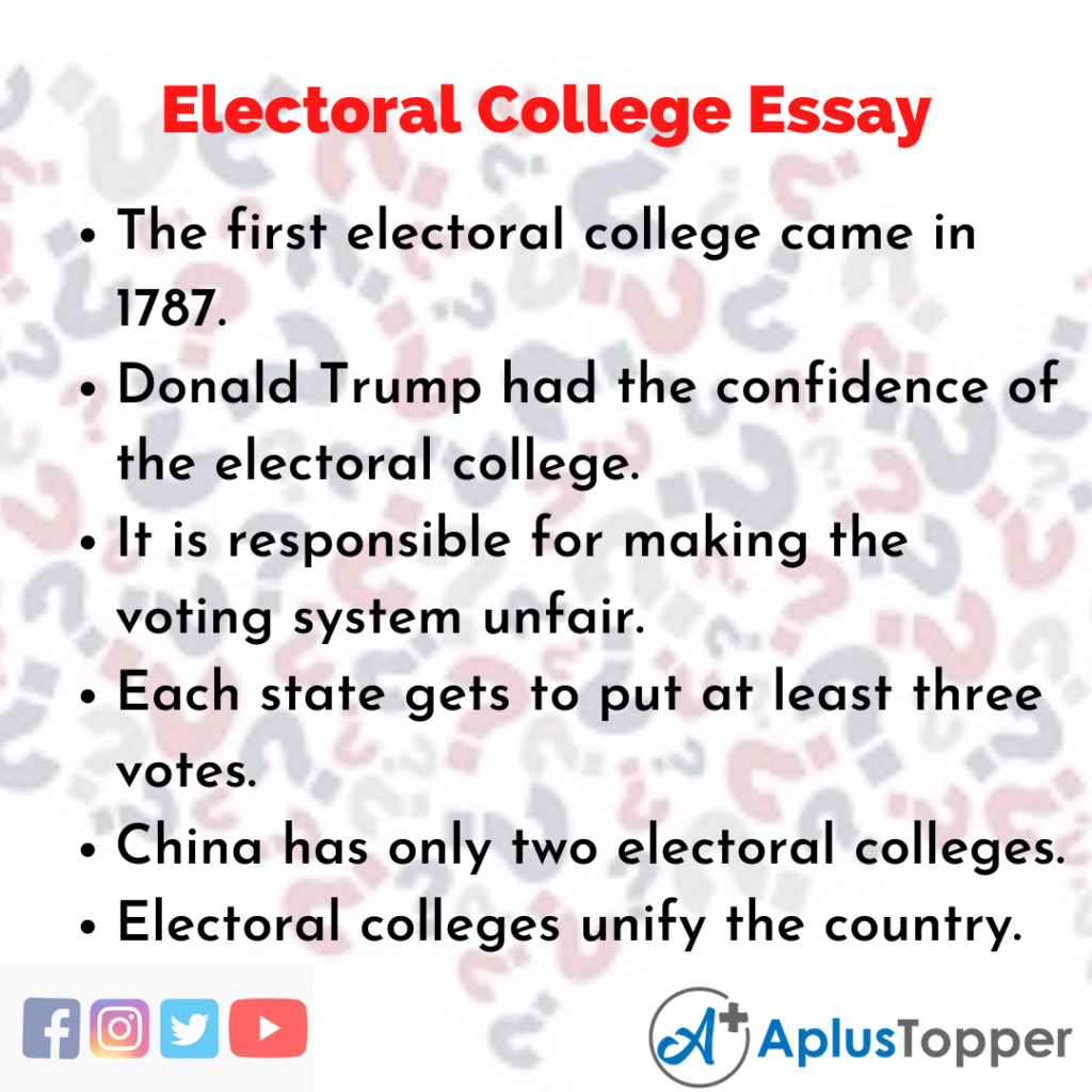electoral college opinion essay