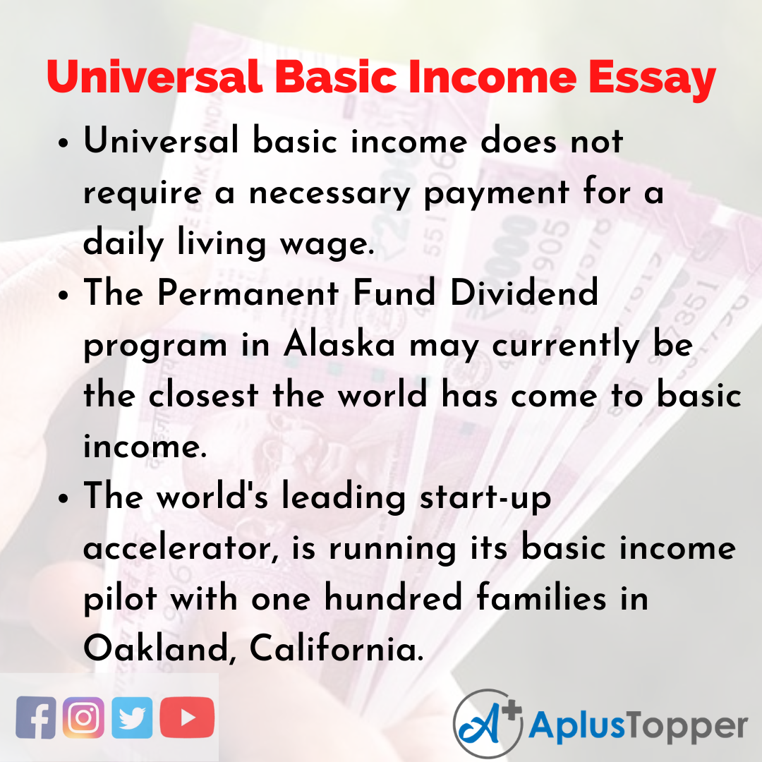 universal basic income essay 250 words