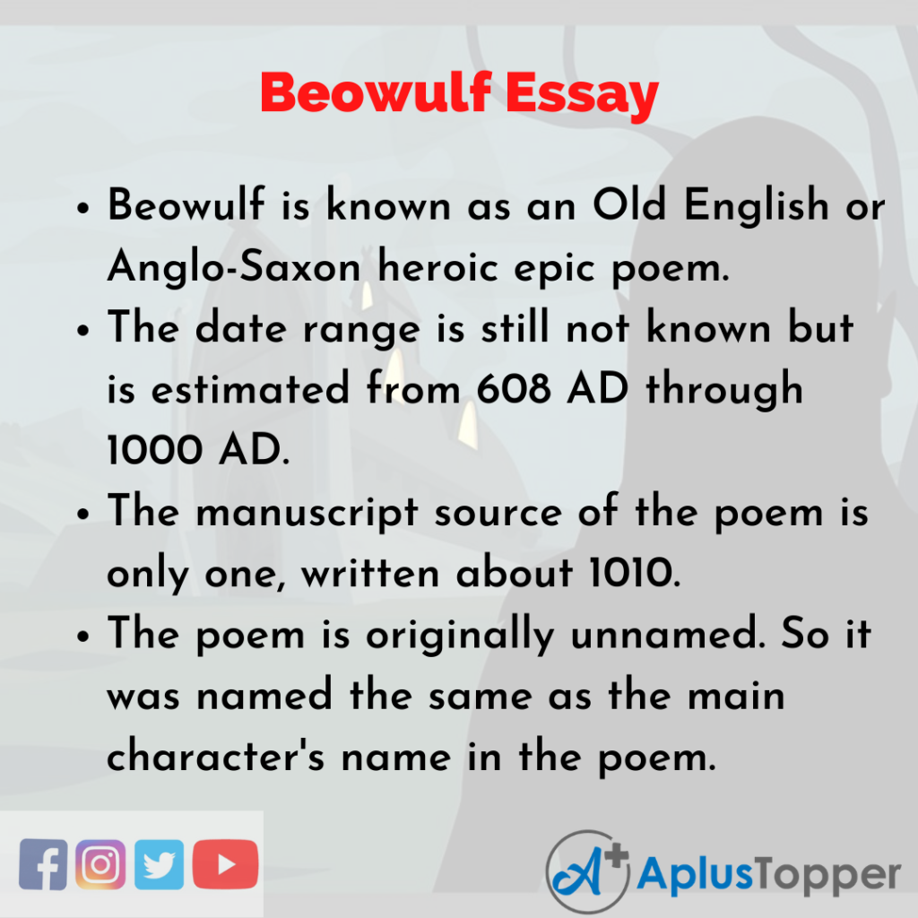 5 paragraph essay on beowulf