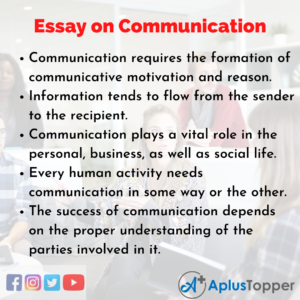 write an essay of 250 words on communication and personality