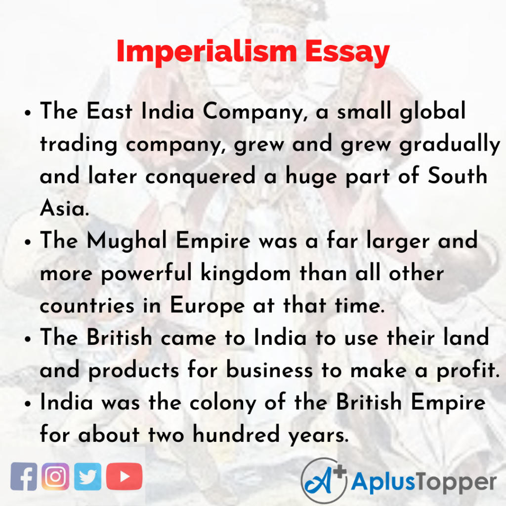 write an essay on imperialism in india