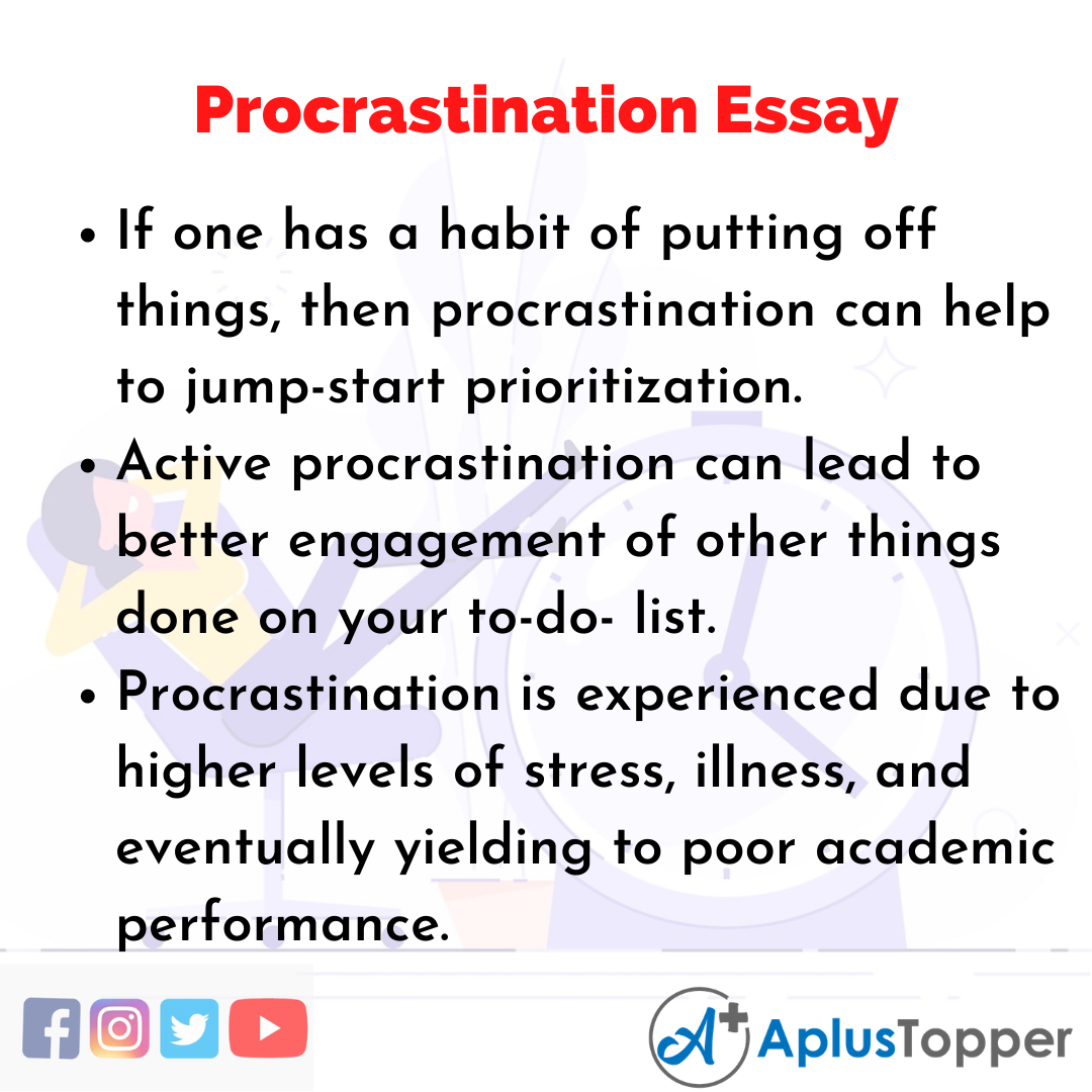 procrastination essay 100 words