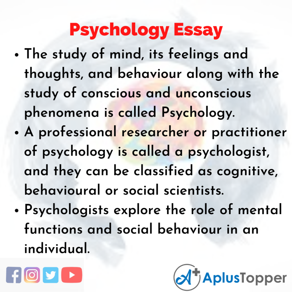 definition of psychology essay