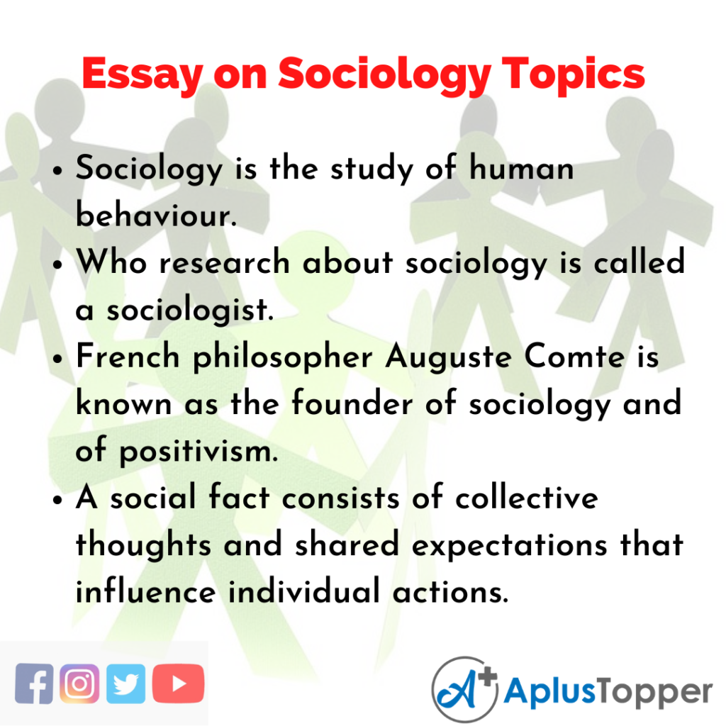 sociology topics for an essay