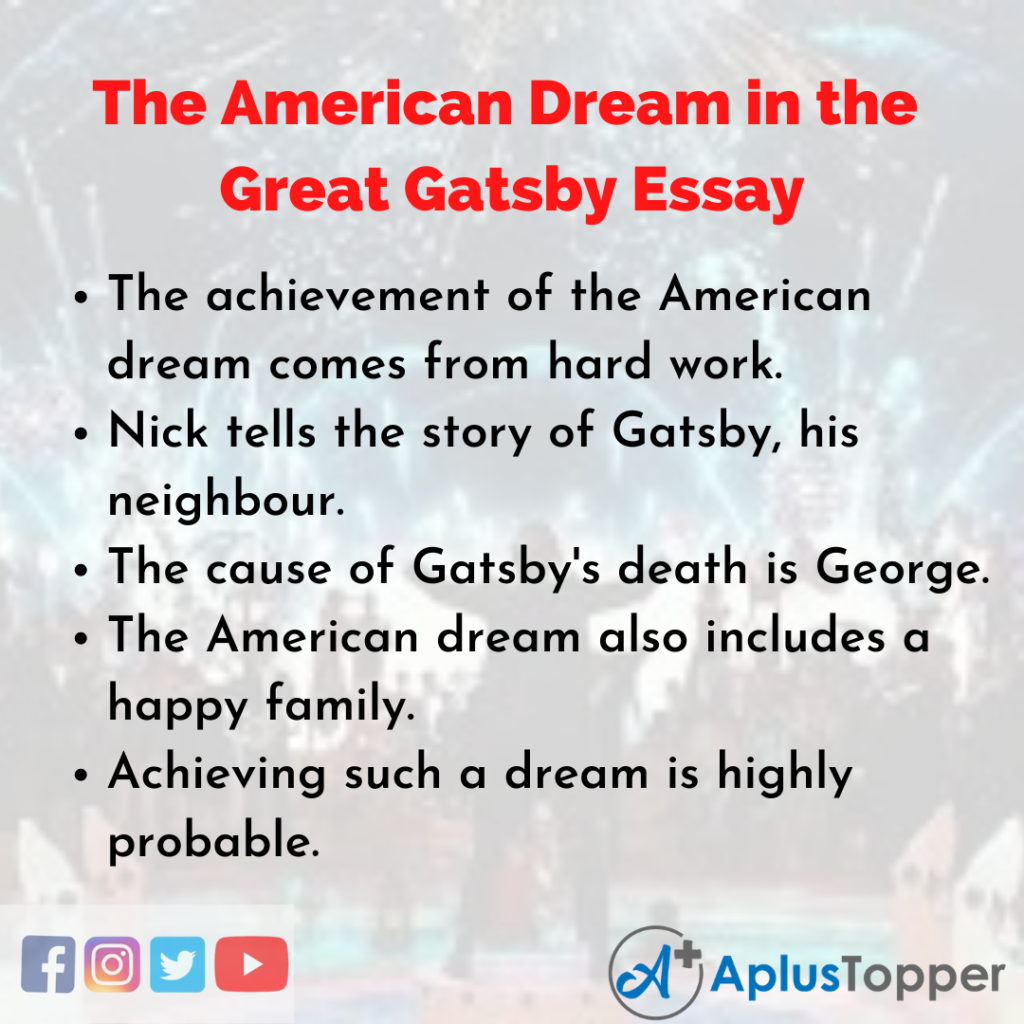 the american dream great gatsby thesis