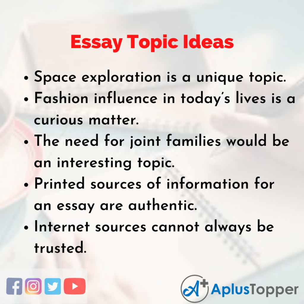 what are some easy essay topics
