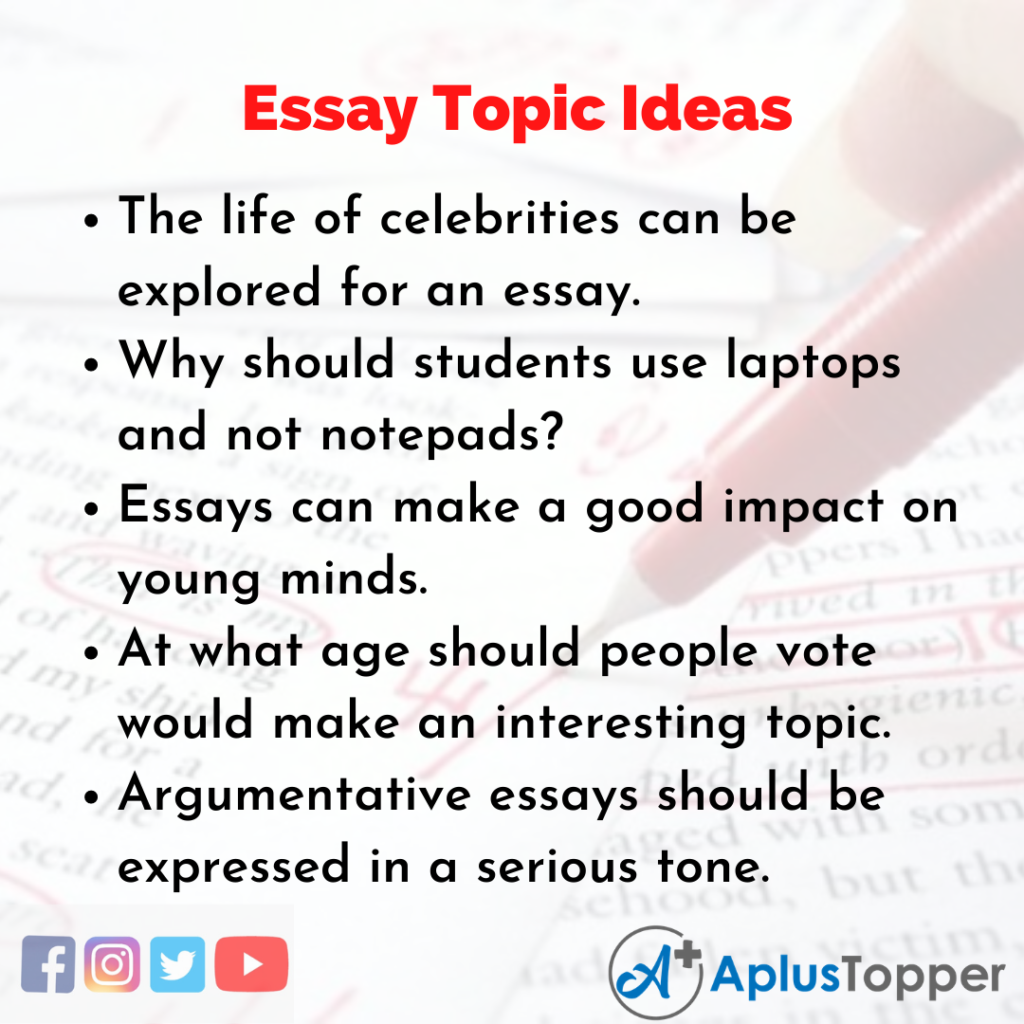 top 20 essay topics