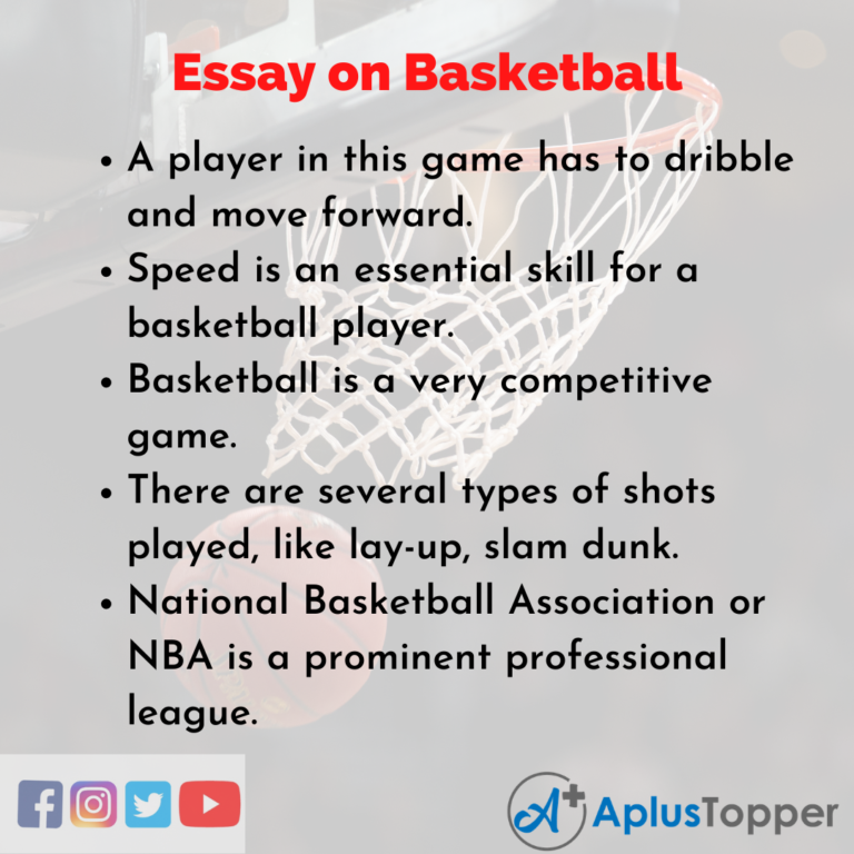 essay on basketball 200 words