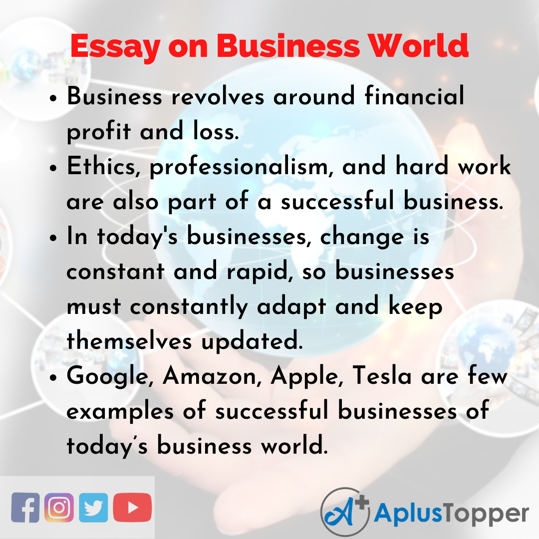 essay on the business world