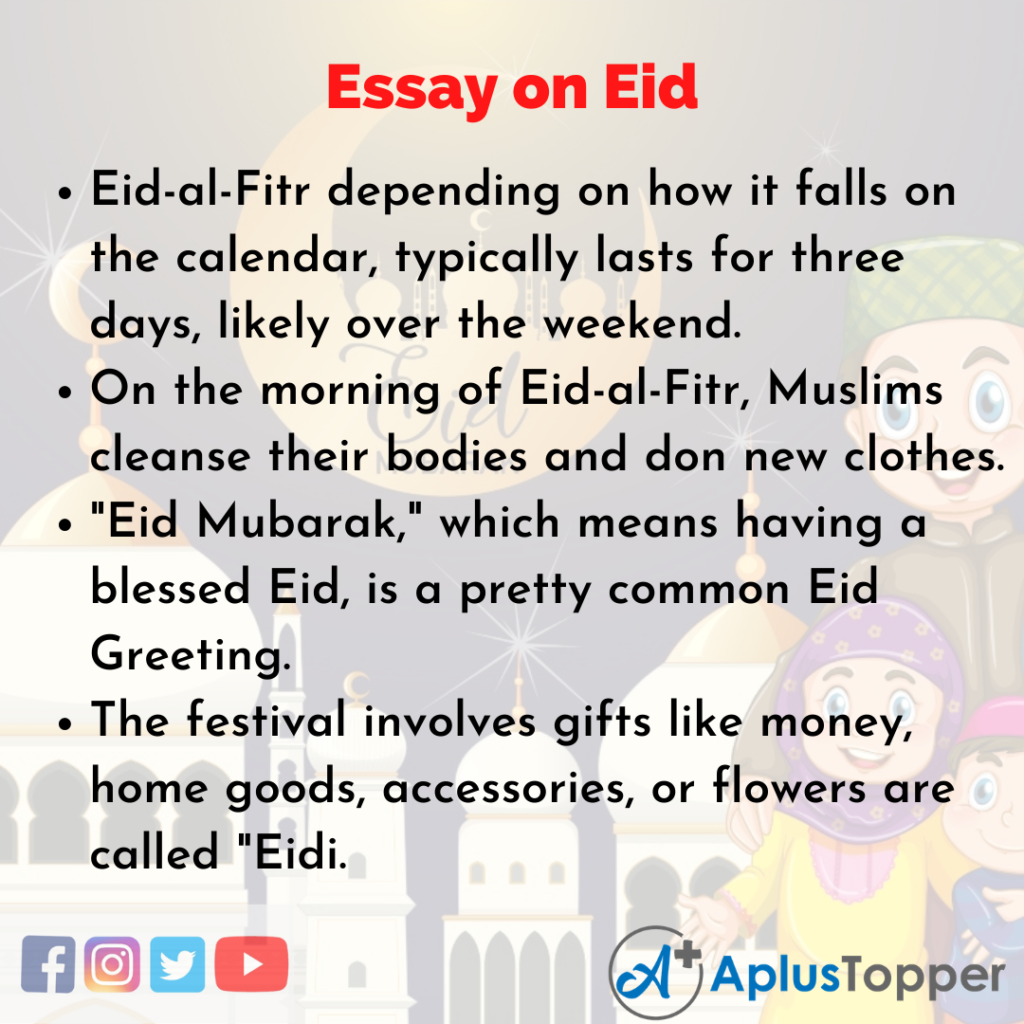 eid ul fitr essay for class 2