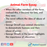 essay about the animal farm