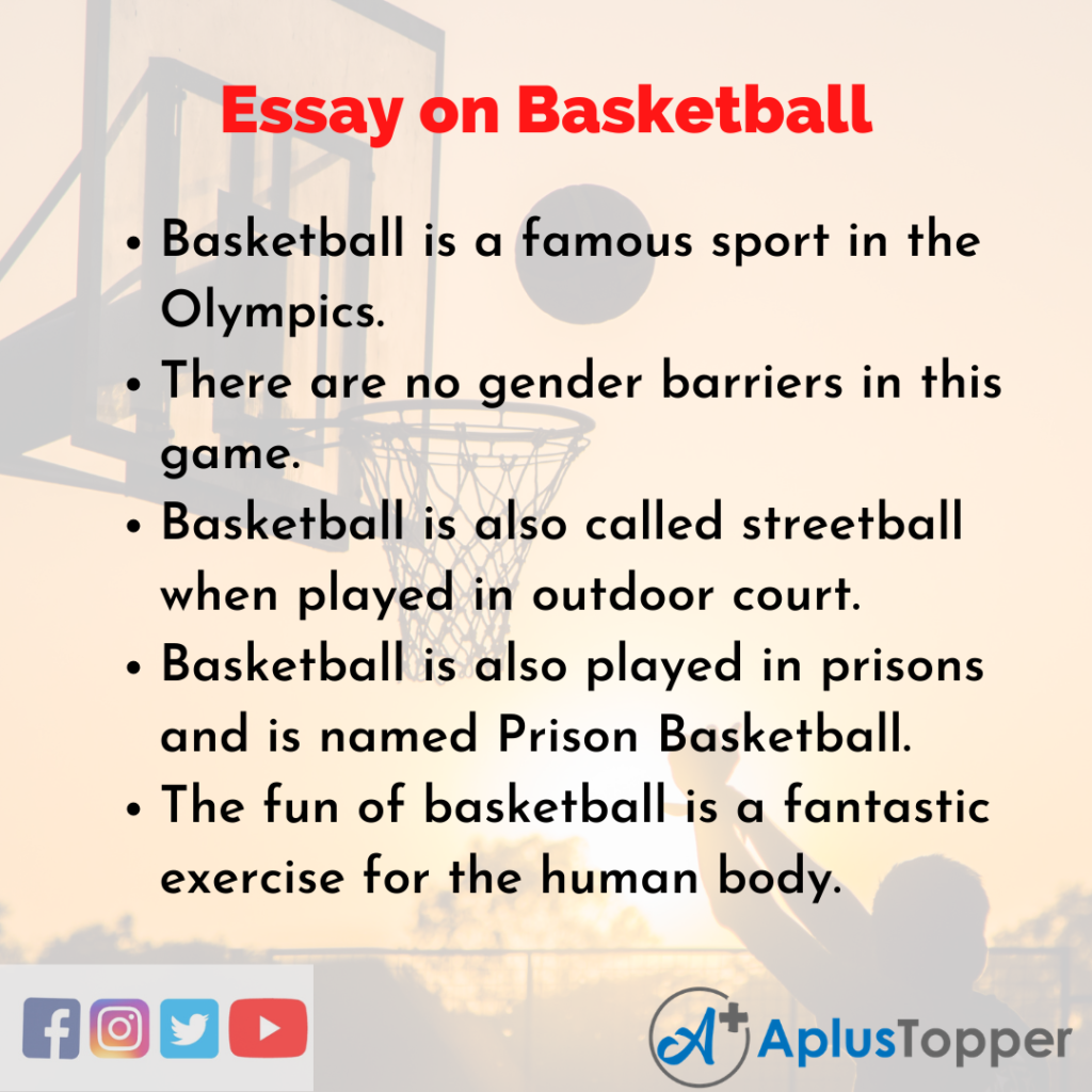 my favourite game basketball essay for class 2