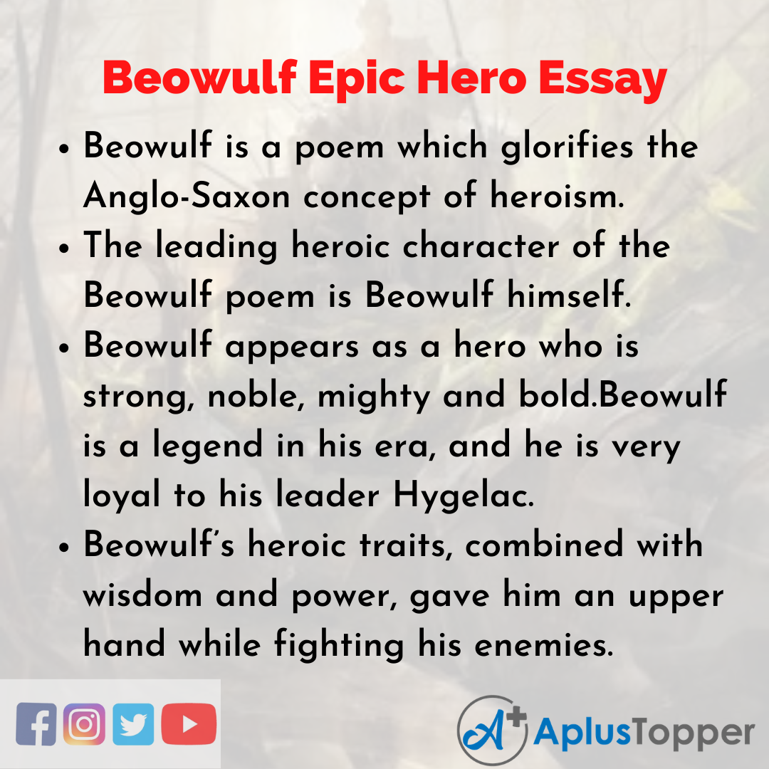 essay beowulf epic hero