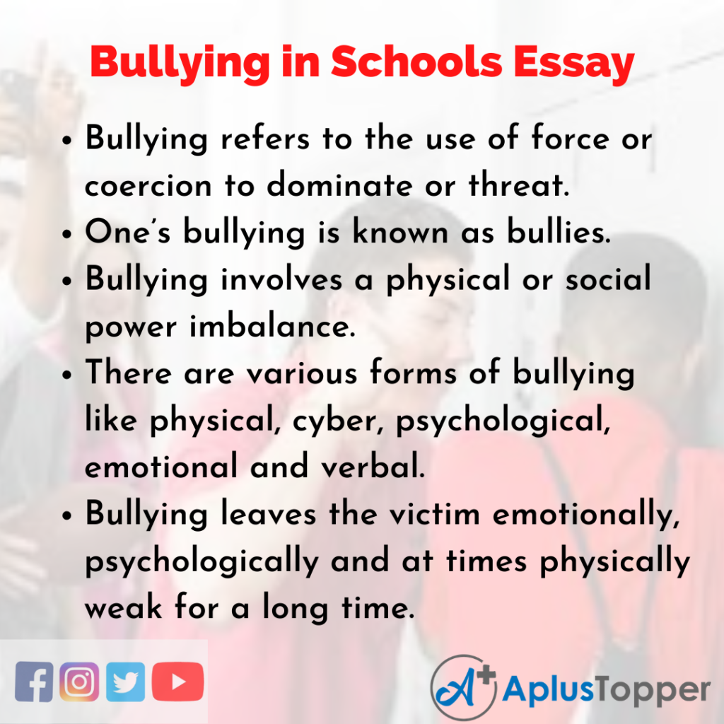 stop bullying essay brainly