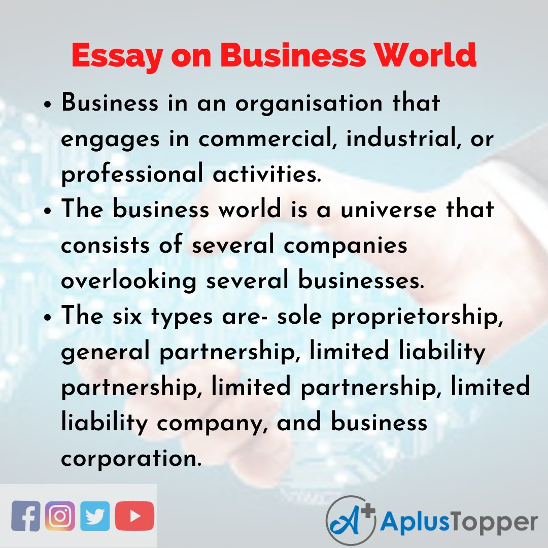 essay on the business world