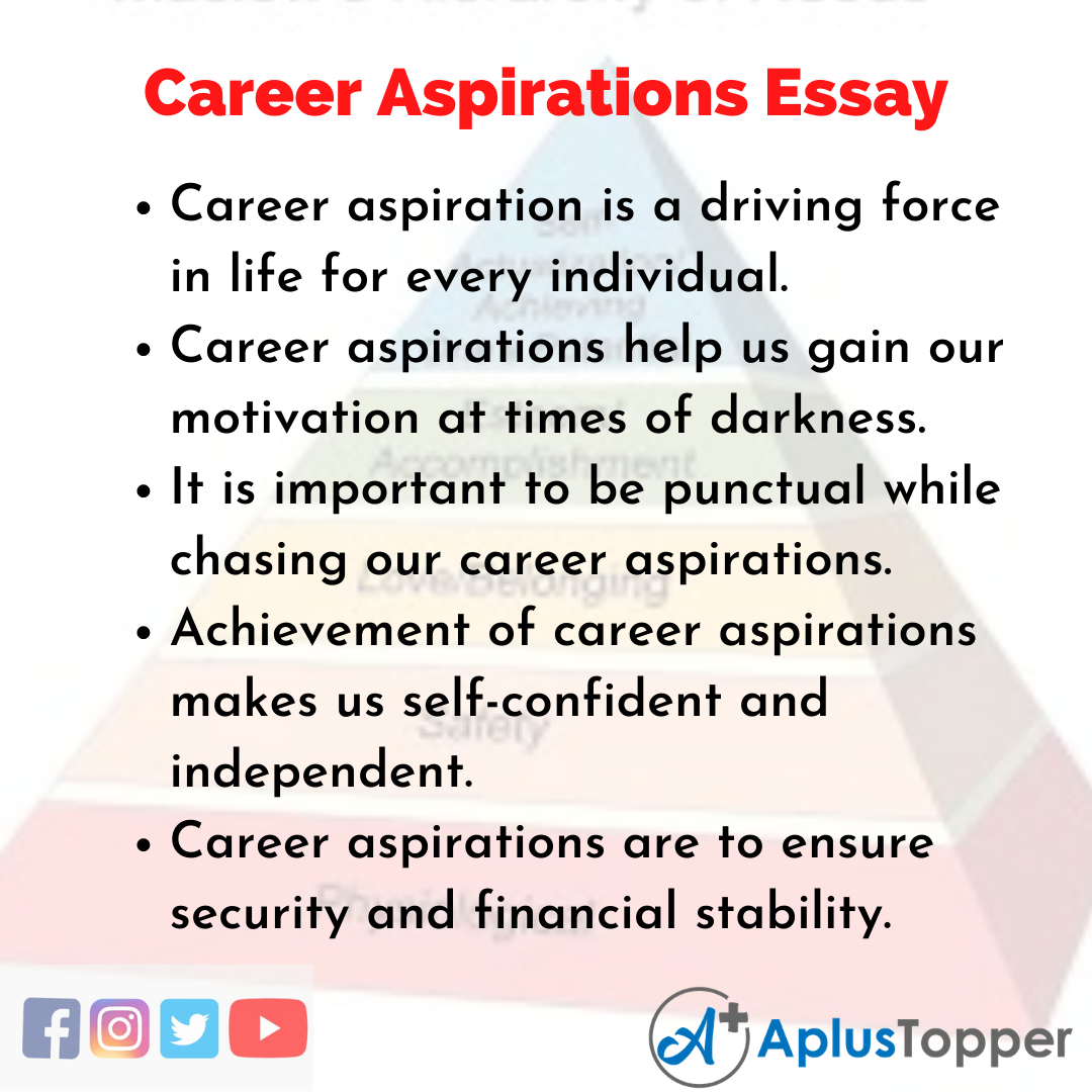 career aspiration sample essay
