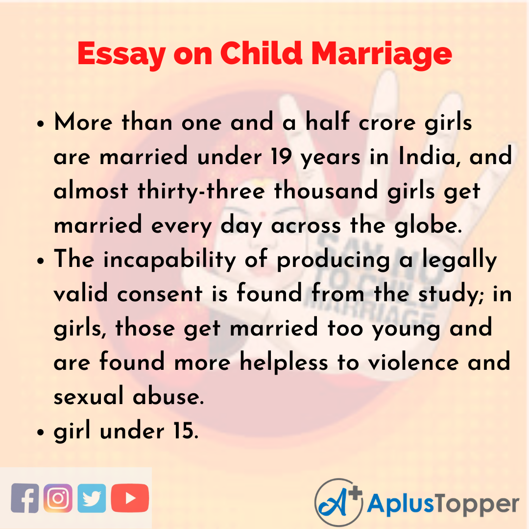 cause effect essay about child marriage
