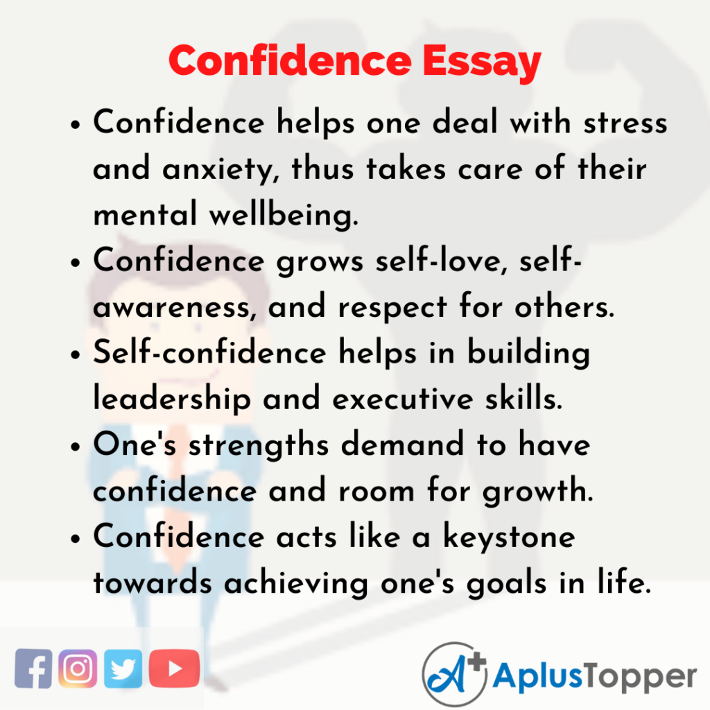 example essay about self confidence