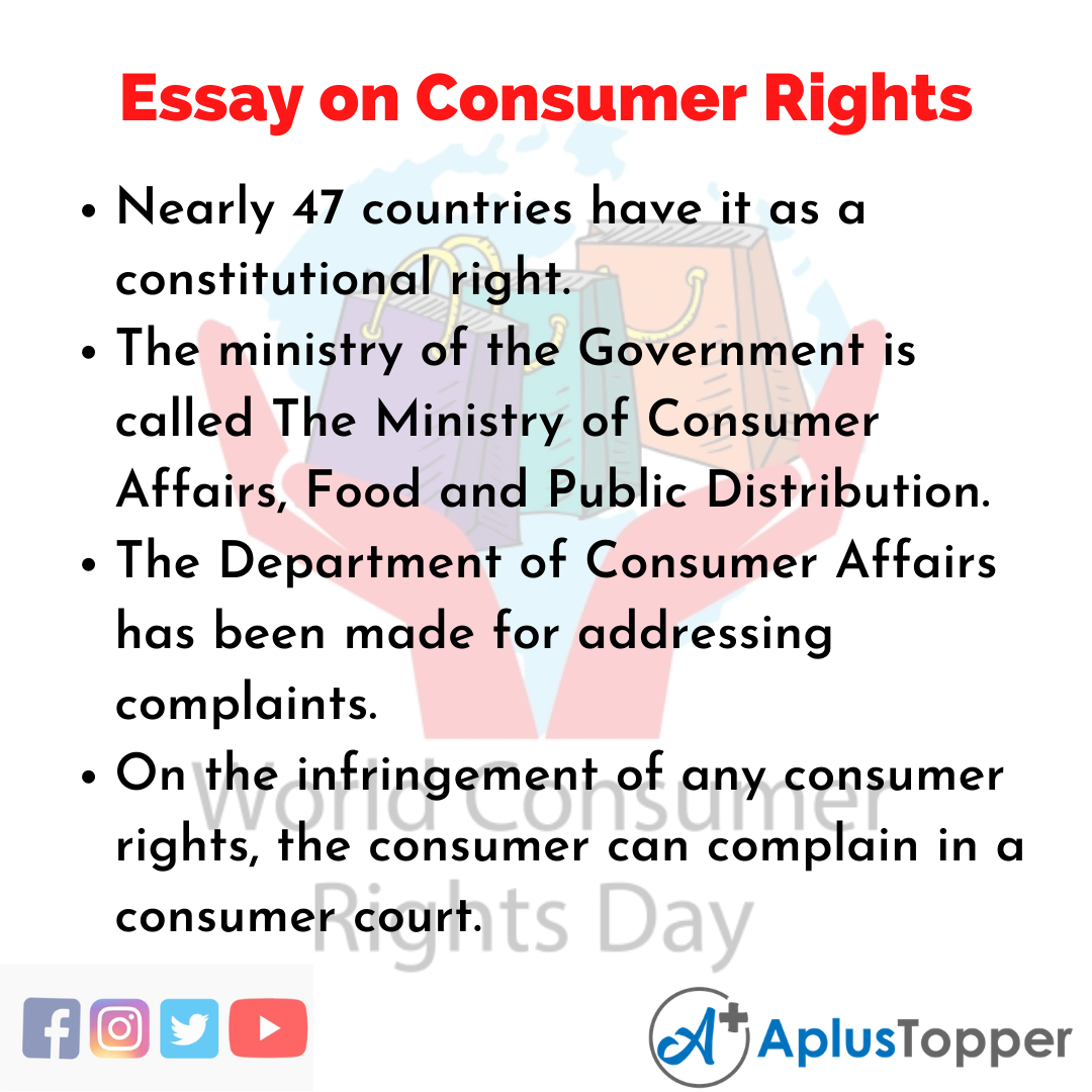 essay on consumer rights class 10