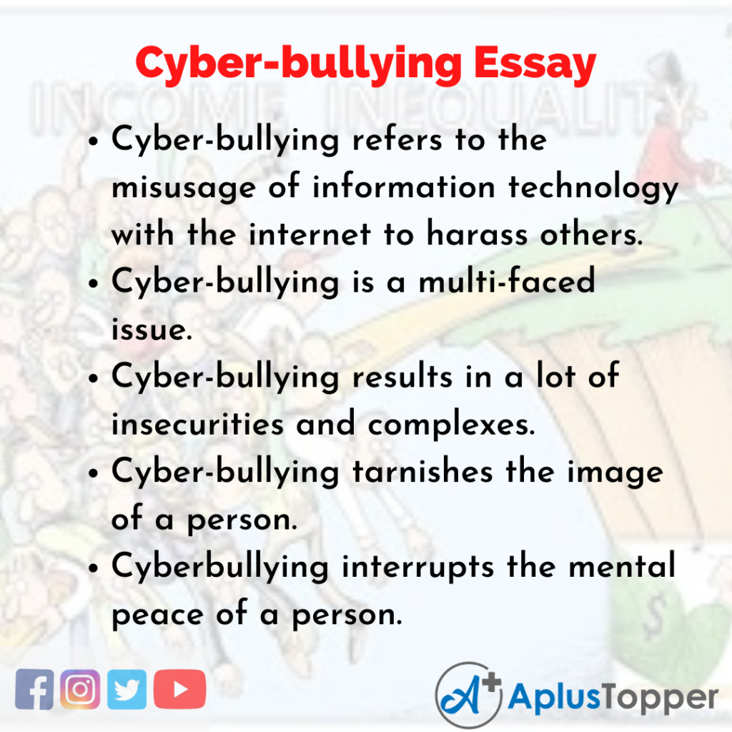 cyber bullying essay 150 words