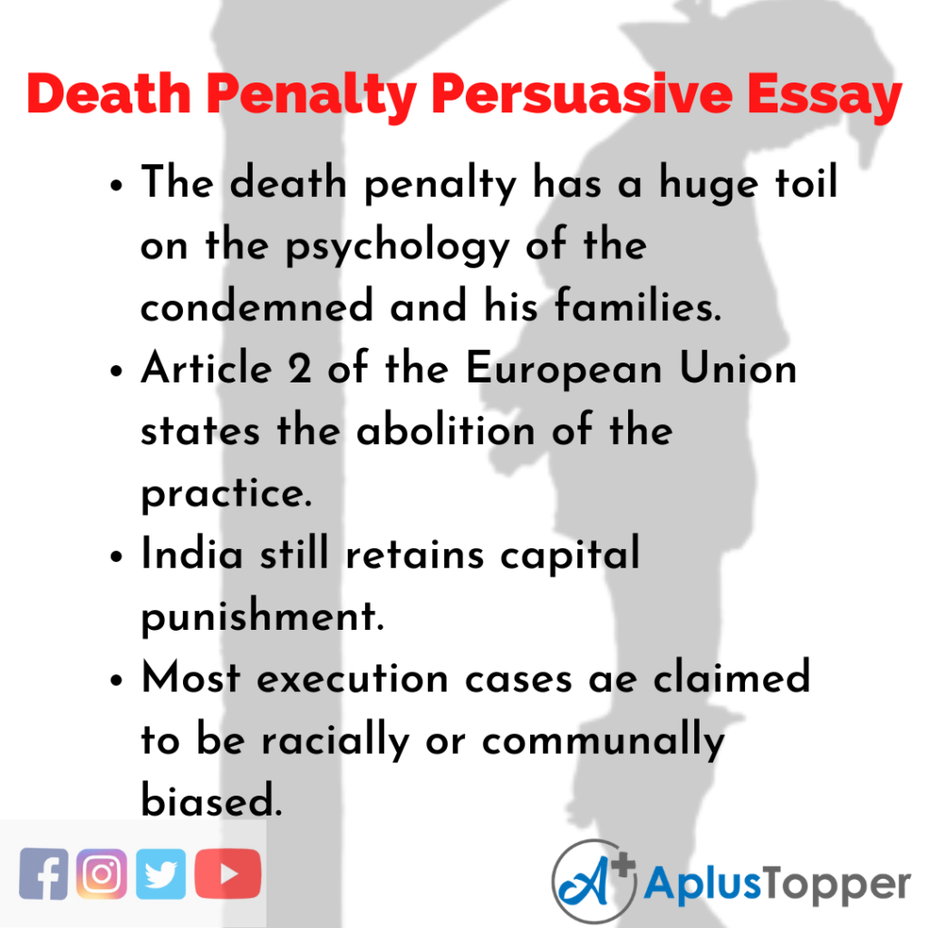 persuasive essay on why the death penalty should be abolished
