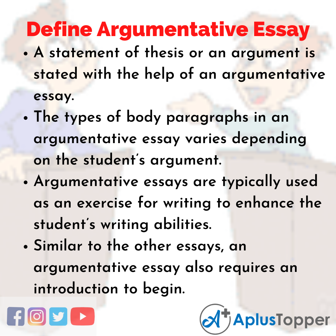 argumentative essay english meaning