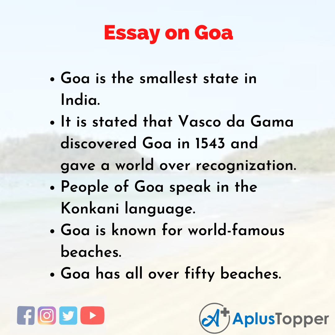 short essay on goa in english