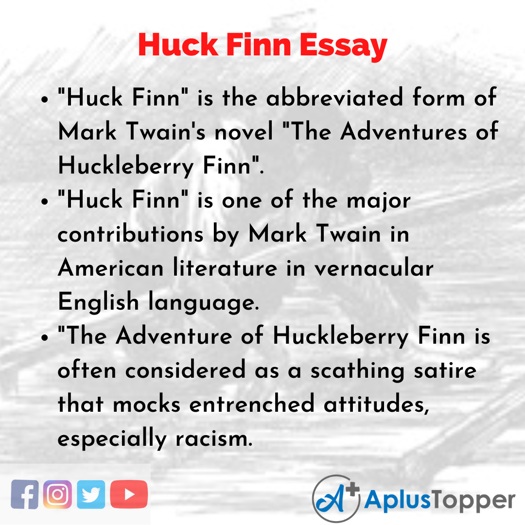 essay on huck finn