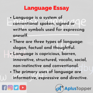 essay about national language