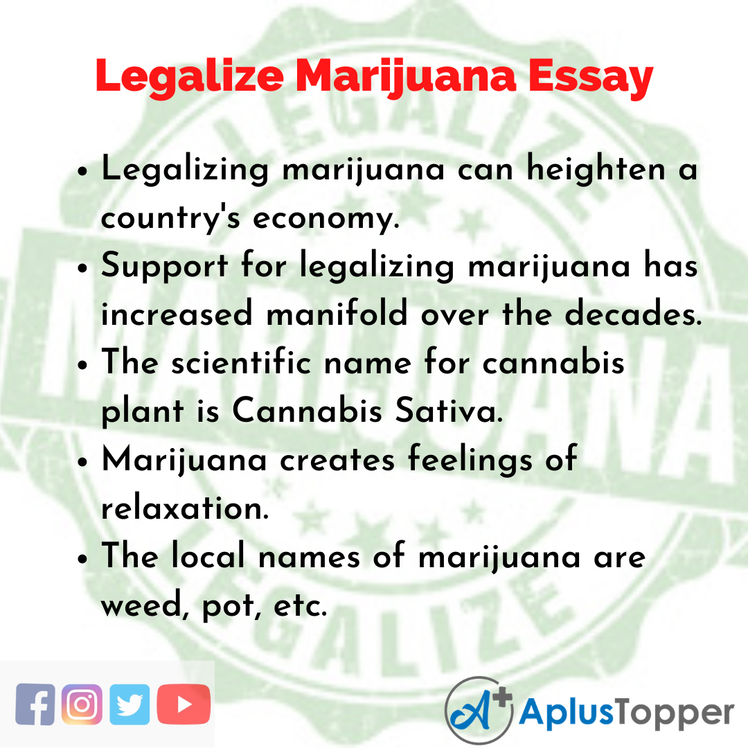 good thesis statement for legalizing weed