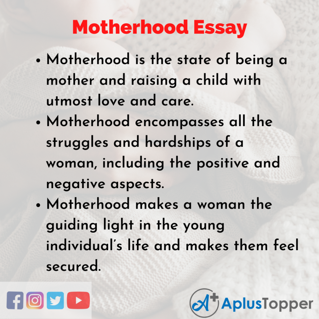 essay on role of mother in life