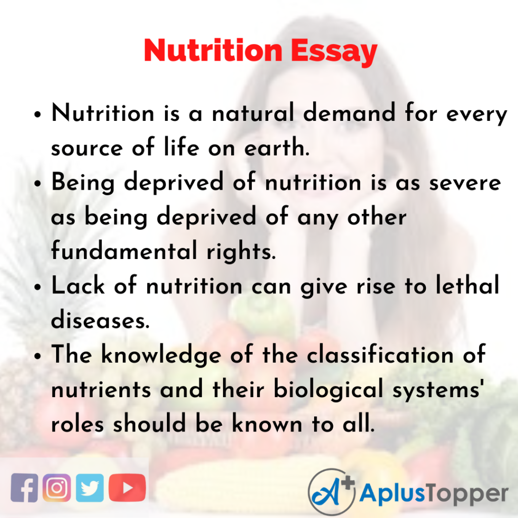 health and nutrition essay in english