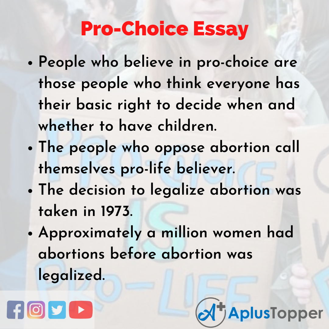 thesis statement about pro choice