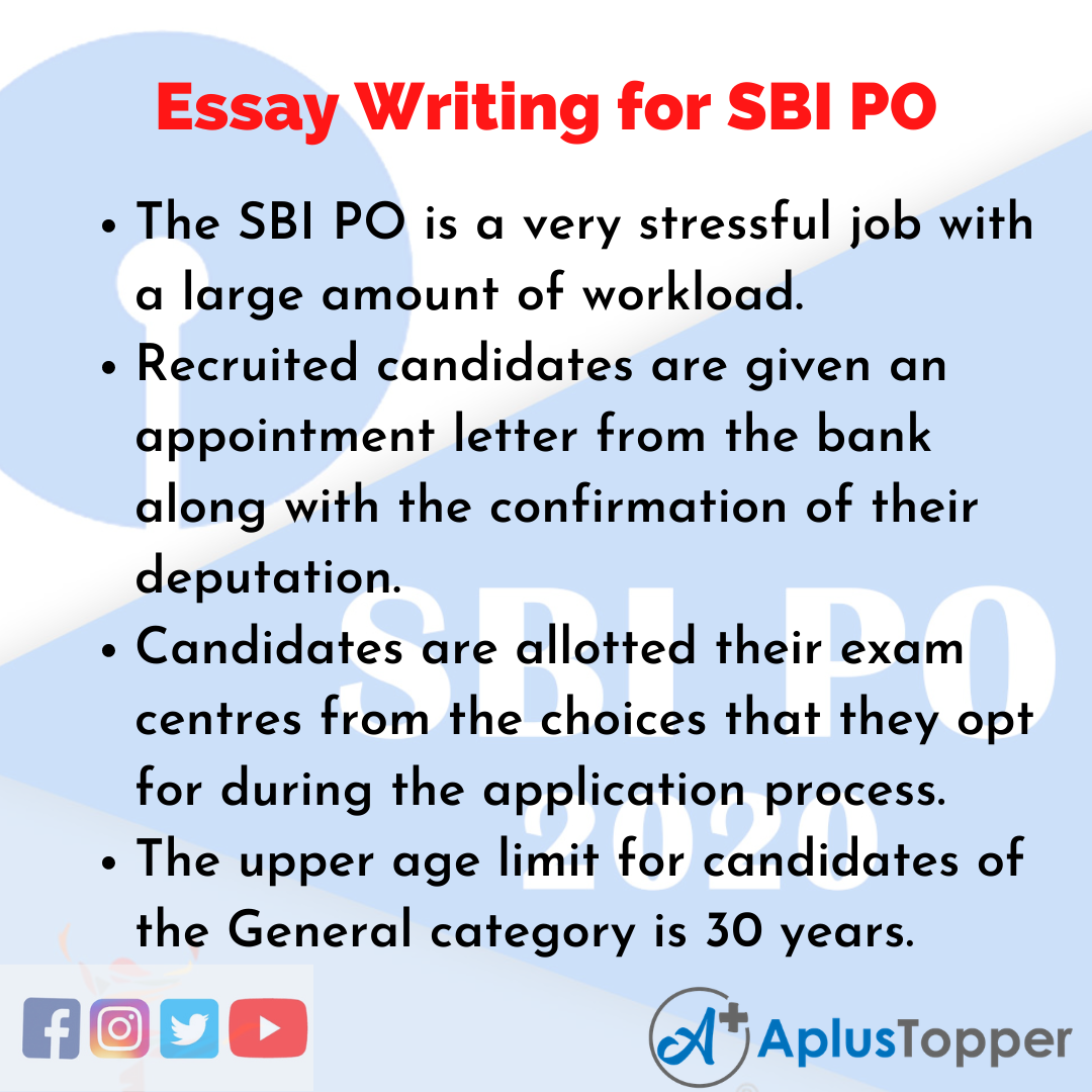 how to write essay in bank po exam